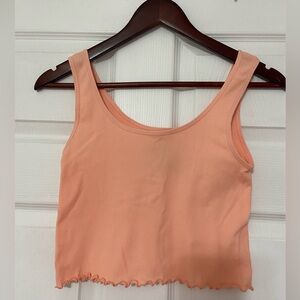 Peach cropped tank top